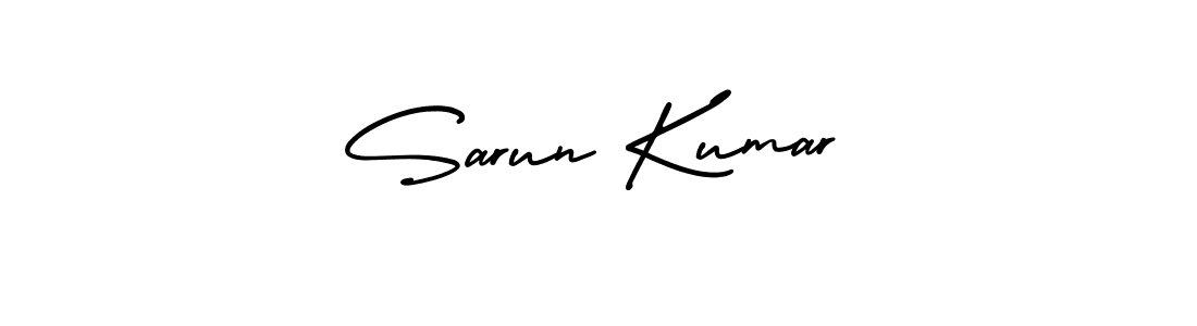 The best way (AmerikaSignatureDemo-Regular) to make a short signature is to pick only two or three words in your name. The name Sarun Kumar include a total of six letters. For converting this name. Sarun Kumar signature style 3 images and pictures png