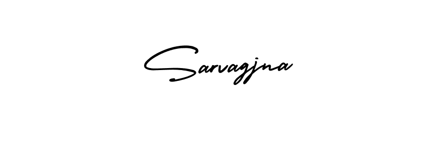 How to make Sarvagjna name signature. Use AmerikaSignatureDemo-Regular style for creating short signs online. This is the latest handwritten sign. Sarvagjna signature style 3 images and pictures png
