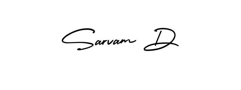 Use a signature maker to create a handwritten signature online. With this signature software, you can design (AmerikaSignatureDemo-Regular) your own signature for name Sarvam D. Sarvam D signature style 3 images and pictures png
