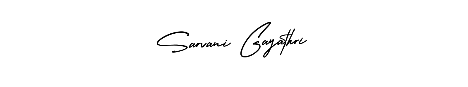 How to make Sarvani Gayathri name signature. Use AmerikaSignatureDemo-Regular style for creating short signs online. This is the latest handwritten sign. Sarvani Gayathri signature style 3 images and pictures png