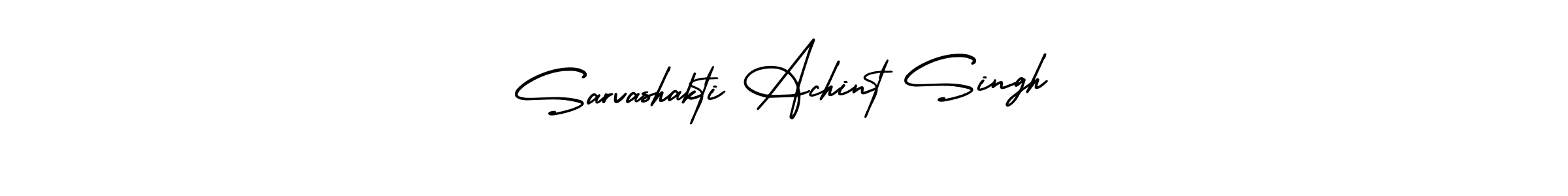 Also You can easily find your signature by using the search form. We will create Sarvashakti Achint Singh name handwritten signature images for you free of cost using AmerikaSignatureDemo-Regular sign style. Sarvashakti Achint Singh signature style 3 images and pictures png