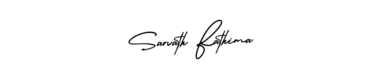 AmerikaSignatureDemo-Regular is a professional signature style that is perfect for those who want to add a touch of class to their signature. It is also a great choice for those who want to make their signature more unique. Get Sarvath Fathima name to fancy signature for free. Sarvath Fathima signature style 3 images and pictures png