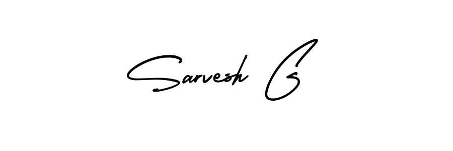 Also You can easily find your signature by using the search form. We will create Sarvesh G name handwritten signature images for you free of cost using AmerikaSignatureDemo-Regular sign style. Sarvesh G signature style 3 images and pictures png