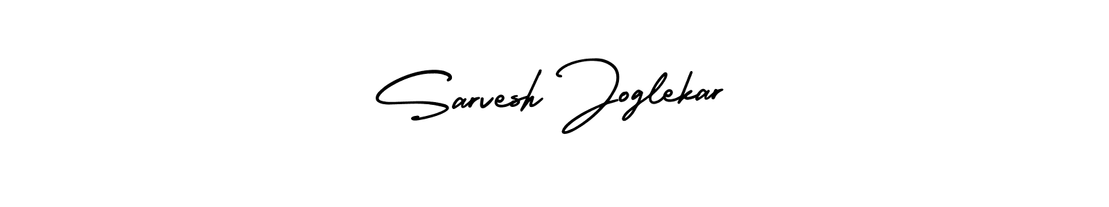 You should practise on your own different ways (AmerikaSignatureDemo-Regular) to write your name (Sarvesh Joglekar) in signature. don't let someone else do it for you. Sarvesh Joglekar signature style 3 images and pictures png