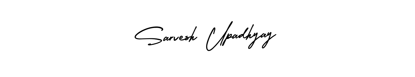 How to make Sarvesh Upadhyay name signature. Use AmerikaSignatureDemo-Regular style for creating short signs online. This is the latest handwritten sign. Sarvesh Upadhyay signature style 3 images and pictures png