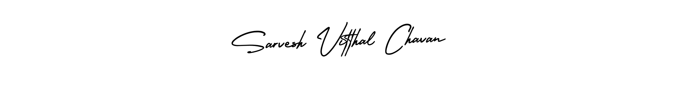 You should practise on your own different ways (AmerikaSignatureDemo-Regular) to write your name (Sarvesh Vitthal Chavan) in signature. don't let someone else do it for you. Sarvesh Vitthal Chavan signature style 3 images and pictures png