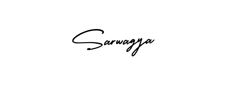 You should practise on your own different ways (AmerikaSignatureDemo-Regular) to write your name (Sarwagya) in signature. don't let someone else do it for you. Sarwagya signature style 3 images and pictures png