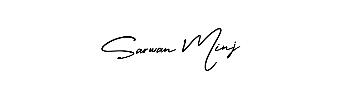 It looks lik you need a new signature style for name Sarwan Minj. Design unique handwritten (AmerikaSignatureDemo-Regular) signature with our free signature maker in just a few clicks. Sarwan Minj signature style 3 images and pictures png