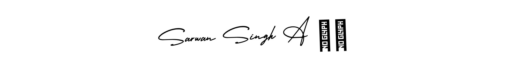 Also You can easily find your signature by using the search form. We will create Sarwan Singh A ✴️ name handwritten signature images for you free of cost using AmerikaSignatureDemo-Regular sign style. Sarwan Singh A ✴️ signature style 3 images and pictures png