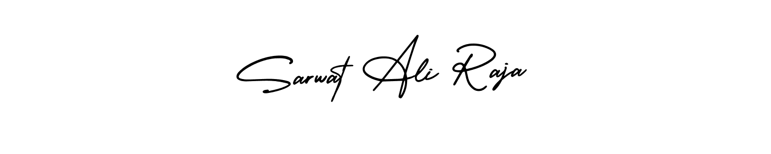 The best way (AmerikaSignatureDemo-Regular) to make a short signature is to pick only two or three words in your name. The name Sarwat Ali Raja include a total of six letters. For converting this name. Sarwat Ali Raja signature style 3 images and pictures png