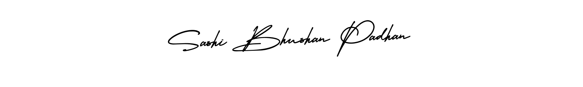 You should practise on your own different ways (AmerikaSignatureDemo-Regular) to write your name (Sashi Bhushan Padhan) in signature. don't let someone else do it for you. Sashi Bhushan Padhan signature style 3 images and pictures png