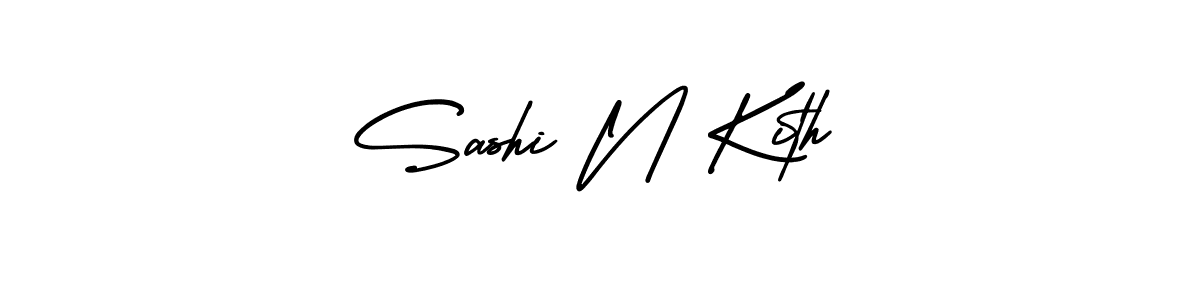 Sashi N Kith stylish signature style. Best Handwritten Sign (AmerikaSignatureDemo-Regular) for my name. Handwritten Signature Collection Ideas for my name Sashi N Kith. Sashi N Kith signature style 3 images and pictures png