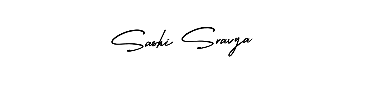 How to make Sashi Sravya name signature. Use AmerikaSignatureDemo-Regular style for creating short signs online. This is the latest handwritten sign. Sashi Sravya signature style 3 images and pictures png