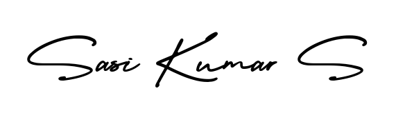 You should practise on your own different ways (AmerikaSignatureDemo-Regular) to write your name (Sasi Kumar S) in signature. Don't let someone else do it for you. Sasi Kumar S signature style 3 images and pictures png