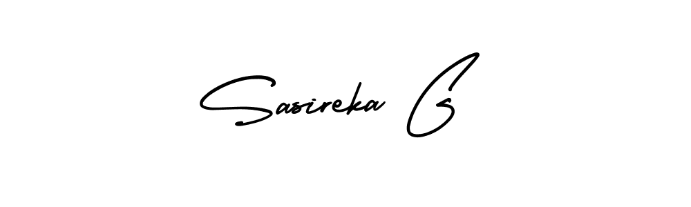 Design your own signature with our free online signature maker. With this signature software, you can create a handwritten (AmerikaSignatureDemo-Regular) signature for name Sasireka G. Sasireka G signature style 3 images and pictures png