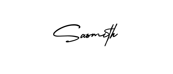 The best way (AmerikaSignatureDemo-Regular) to make a short signature is to pick only two or three words in your name. The name Sasmith include a total of six letters. For converting this name. Sasmith signature style 3 images and pictures png