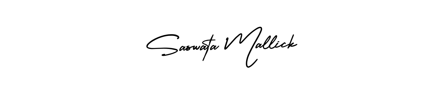 How to make Saswata Mallick signature? AmerikaSignatureDemo-Regular is a professional autograph style. Create handwritten signature for Saswata Mallick name. Saswata Mallick signature style 3 images and pictures png