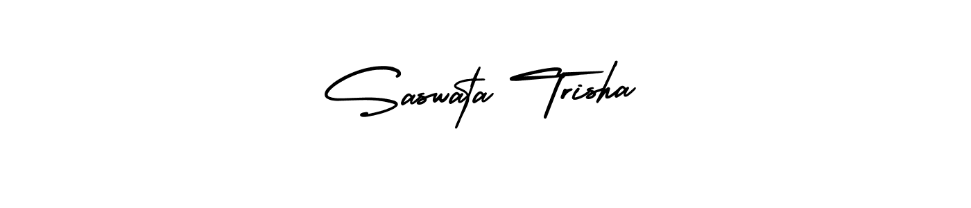 Use a signature maker to create a handwritten signature online. With this signature software, you can design (AmerikaSignatureDemo-Regular) your own signature for name Saswata Trisha. Saswata Trisha signature style 3 images and pictures png