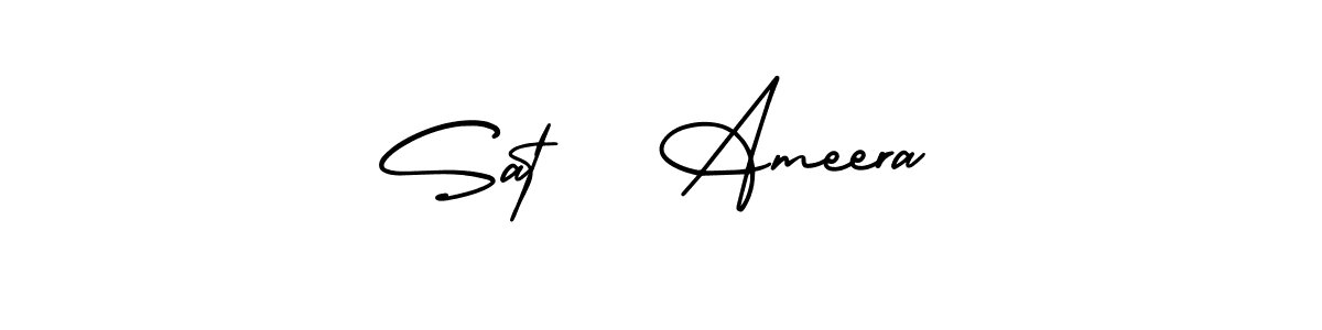 AmerikaSignatureDemo-Regular is a professional signature style that is perfect for those who want to add a touch of class to their signature. It is also a great choice for those who want to make their signature more unique. Get Sat   Ameera name to fancy signature for free. Sat   Ameera signature style 3 images and pictures png