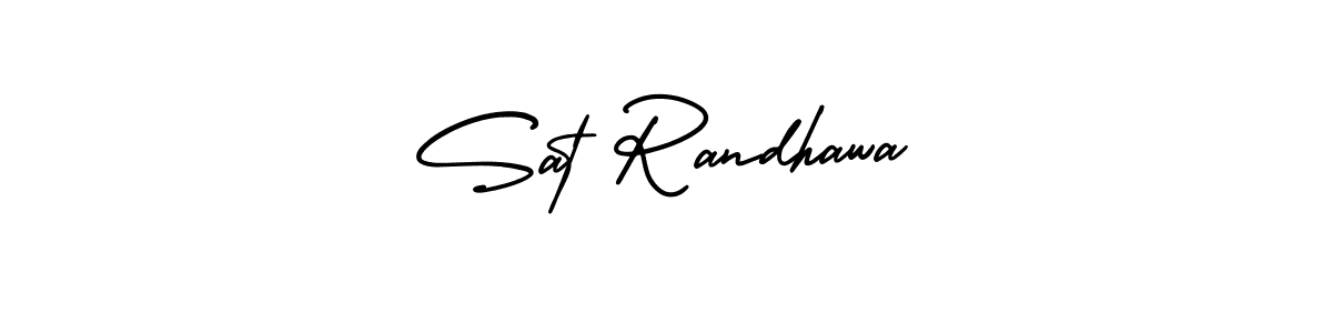 You should practise on your own different ways (AmerikaSignatureDemo-Regular) to write your name (Sat Randhawa) in signature. don't let someone else do it for you. Sat Randhawa signature style 3 images and pictures png