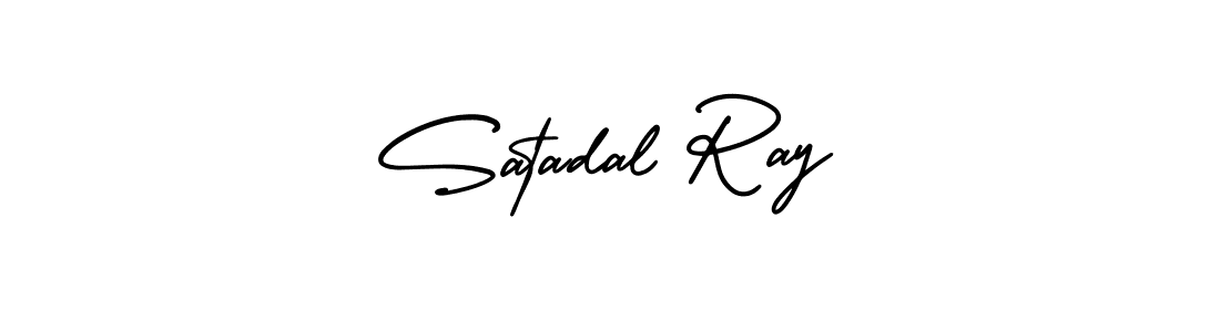 How to make Satadal Ray name signature. Use AmerikaSignatureDemo-Regular style for creating short signs online. This is the latest handwritten sign. Satadal Ray signature style 3 images and pictures png