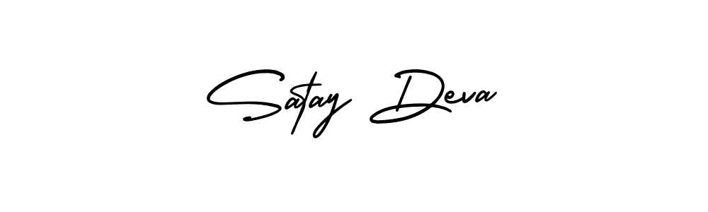 Make a beautiful signature design for name Satay Deva. With this signature (AmerikaSignatureDemo-Regular) style, you can create a handwritten signature for free. Satay Deva signature style 3 images and pictures png