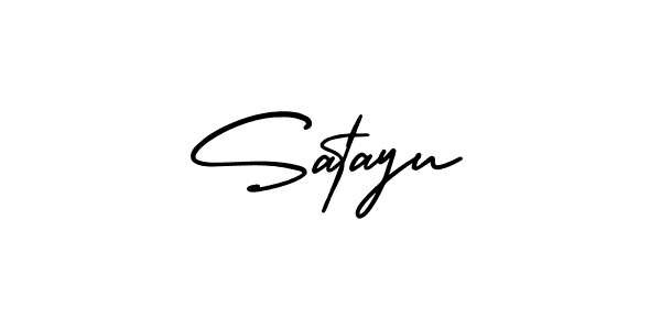 How to make Satayu name signature. Use AmerikaSignatureDemo-Regular style for creating short signs online. This is the latest handwritten sign. Satayu signature style 3 images and pictures png