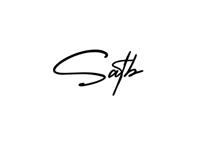 The best way (AmerikaSignatureDemo-Regular) to make a short signature is to pick only two or three words in your name. The name Satb include a total of six letters. For converting this name. Satb signature style 3 images and pictures png