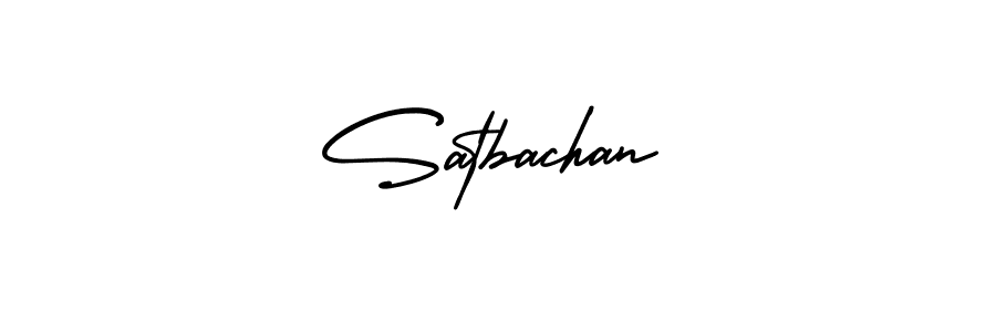 It looks lik you need a new signature style for name Satbachan. Design unique handwritten (AmerikaSignatureDemo-Regular) signature with our free signature maker in just a few clicks. Satbachan signature style 3 images and pictures png