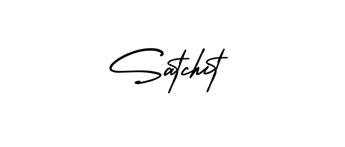 Design your own signature with our free online signature maker. With this signature software, you can create a handwritten (AmerikaSignatureDemo-Regular) signature for name Satchit. Satchit signature style 3 images and pictures png