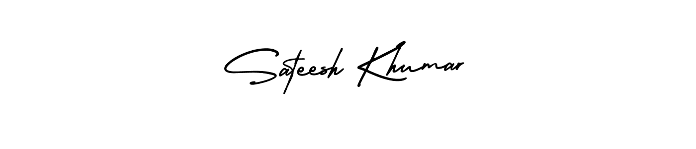 AmerikaSignatureDemo-Regular is a professional signature style that is perfect for those who want to add a touch of class to their signature. It is also a great choice for those who want to make their signature more unique. Get Sateesh Khumar name to fancy signature for free. Sateesh Khumar signature style 3 images and pictures png