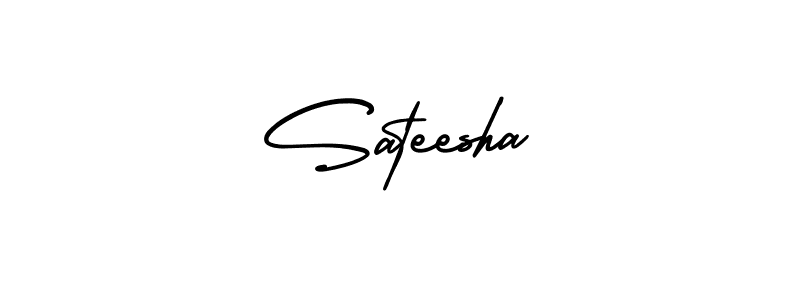 Use a signature maker to create a handwritten signature online. With this signature software, you can design (AmerikaSignatureDemo-Regular) your own signature for name Sateesha. Sateesha signature style 3 images and pictures png