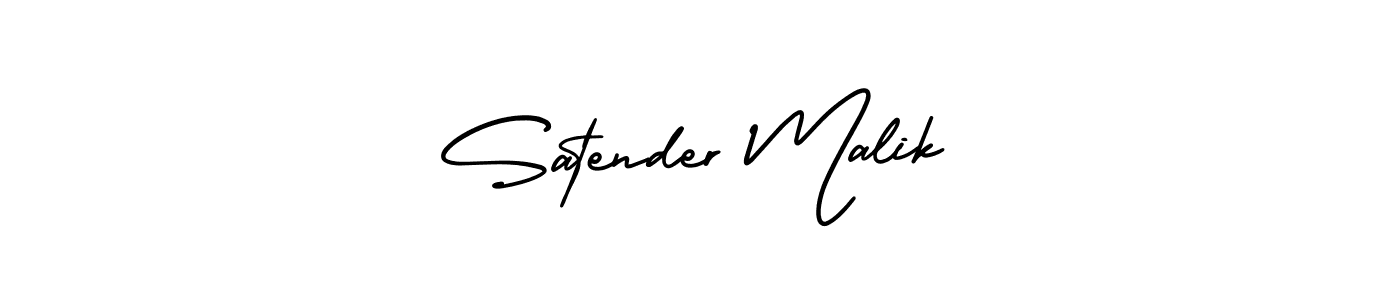 Create a beautiful signature design for name Satender Malik. With this signature (AmerikaSignatureDemo-Regular) fonts, you can make a handwritten signature for free. Satender Malik signature style 3 images and pictures png