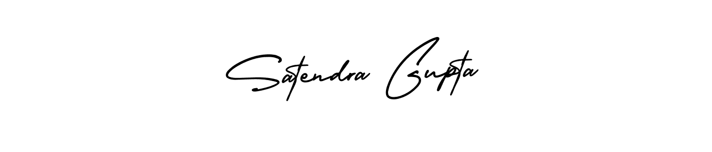 You should practise on your own different ways (AmerikaSignatureDemo-Regular) to write your name (Satendra Gupta) in signature. don't let someone else do it for you. Satendra Gupta signature style 3 images and pictures png