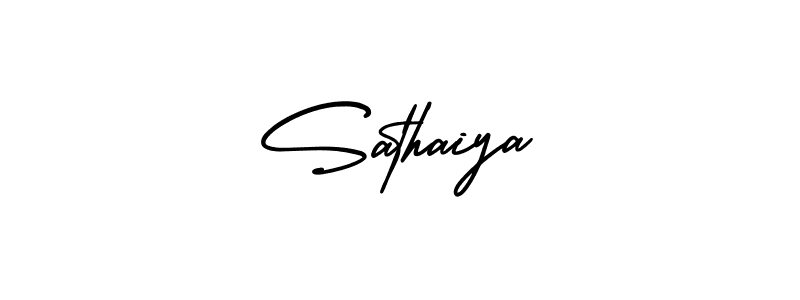 It looks lik you need a new signature style for name Sathaiya. Design unique handwritten (AmerikaSignatureDemo-Regular) signature with our free signature maker in just a few clicks. Sathaiya signature style 3 images and pictures png