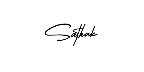 It looks lik you need a new signature style for name Sathak. Design unique handwritten (AmerikaSignatureDemo-Regular) signature with our free signature maker in just a few clicks. Sathak signature style 3 images and pictures png