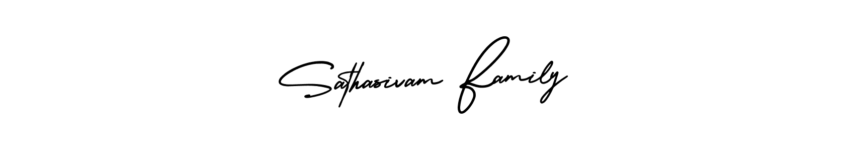 It looks lik you need a new signature style for name Sathasivam Family. Design unique handwritten (AmerikaSignatureDemo-Regular) signature with our free signature maker in just a few clicks. Sathasivam Family signature style 3 images and pictures png