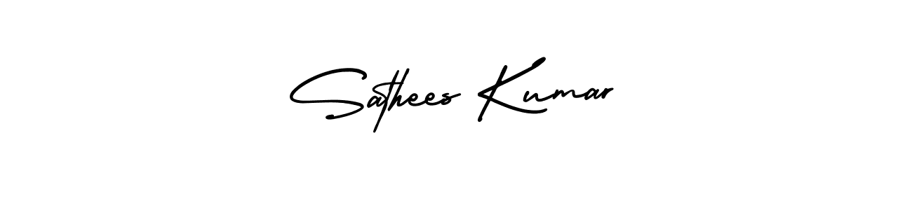 AmerikaSignatureDemo-Regular is a professional signature style that is perfect for those who want to add a touch of class to their signature. It is also a great choice for those who want to make their signature more unique. Get Sathees Kumar name to fancy signature for free. Sathees Kumar signature style 3 images and pictures png