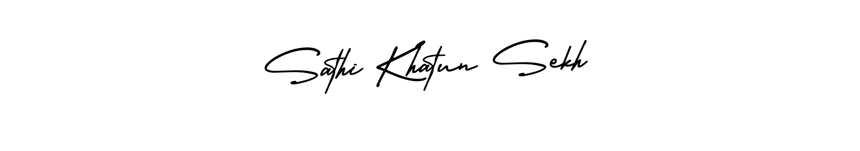 Sathi Khatun Sekh stylish signature style. Best Handwritten Sign (AmerikaSignatureDemo-Regular) for my name. Handwritten Signature Collection Ideas for my name Sathi Khatun Sekh. Sathi Khatun Sekh signature style 3 images and pictures png