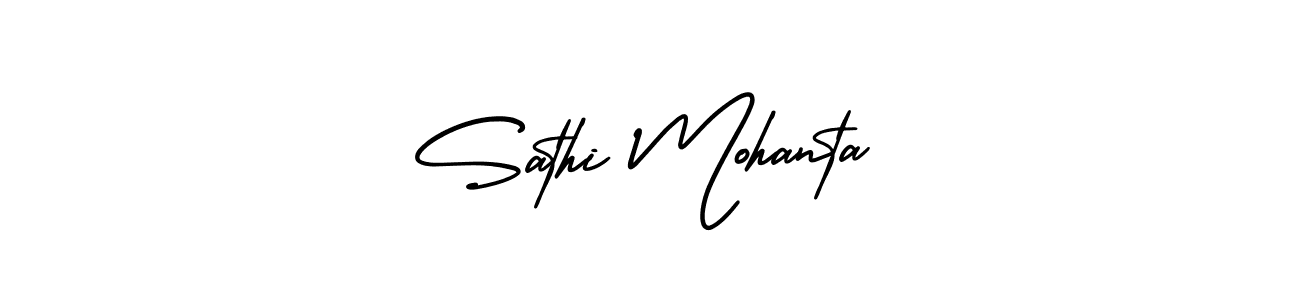 Create a beautiful signature design for name Sathi Mohanta. With this signature (AmerikaSignatureDemo-Regular) fonts, you can make a handwritten signature for free. Sathi Mohanta signature style 3 images and pictures png