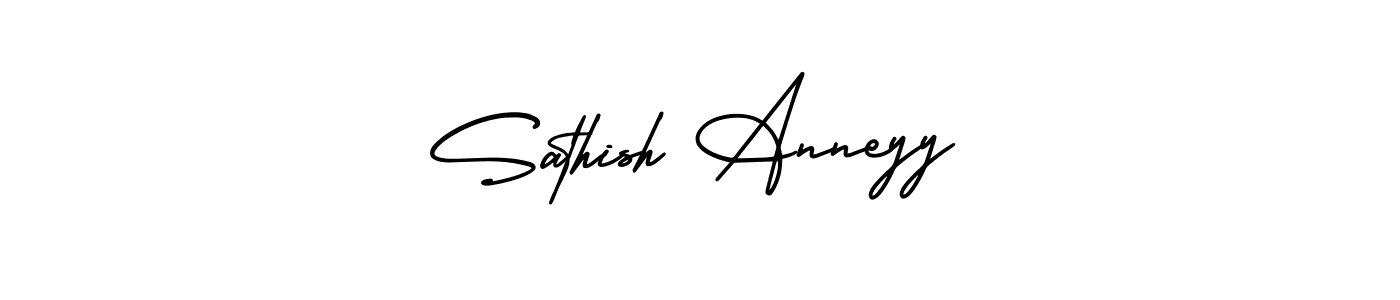 Make a beautiful signature design for name Sathish Anneyy. Use this online signature maker to create a handwritten signature for free. Sathish Anneyy signature style 3 images and pictures png