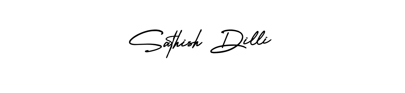 Similarly AmerikaSignatureDemo-Regular is the best handwritten signature design. Signature creator online .You can use it as an online autograph creator for name Sathish Dilli. Sathish Dilli signature style 3 images and pictures png