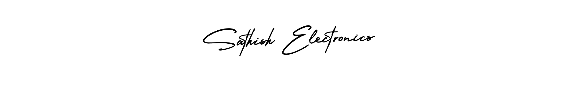 Use a signature maker to create a handwritten signature online. With this signature software, you can design (AmerikaSignatureDemo-Regular) your own signature for name Sathish Electronics. Sathish Electronics signature style 3 images and pictures png