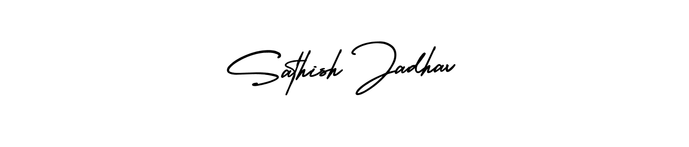 Also we have Sathish Jadhav name is the best signature style. Create professional handwritten signature collection using AmerikaSignatureDemo-Regular autograph style. Sathish Jadhav signature style 3 images and pictures png