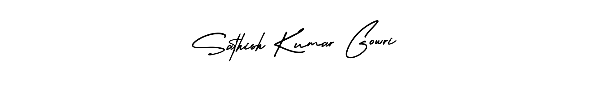 Design your own signature with our free online signature maker. With this signature software, you can create a handwritten (AmerikaSignatureDemo-Regular) signature for name Sathish Kumar Gowri. Sathish Kumar Gowri signature style 3 images and pictures png