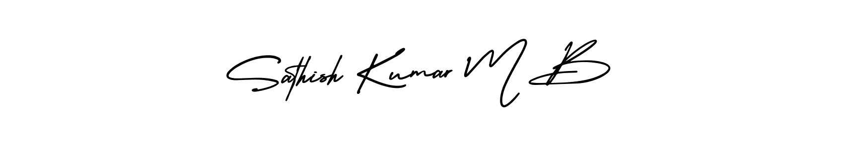 Make a beautiful signature design for name Sathish Kumar M B. Use this online signature maker to create a handwritten signature for free. Sathish Kumar M B signature style 3 images and pictures png