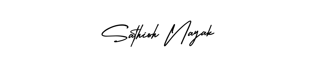 Sathish Nayak stylish signature style. Best Handwritten Sign (AmerikaSignatureDemo-Regular) for my name. Handwritten Signature Collection Ideas for my name Sathish Nayak. Sathish Nayak signature style 3 images and pictures png