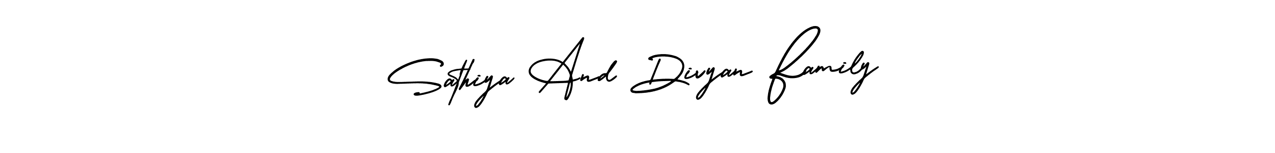 Also we have Sathiya And Divyan Family name is the best signature style. Create professional handwritten signature collection using AmerikaSignatureDemo-Regular autograph style. Sathiya And Divyan Family signature style 3 images and pictures png