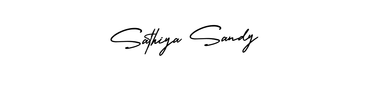 It looks lik you need a new signature style for name Sathiya Sandy. Design unique handwritten (AmerikaSignatureDemo-Regular) signature with our free signature maker in just a few clicks. Sathiya Sandy signature style 3 images and pictures png
