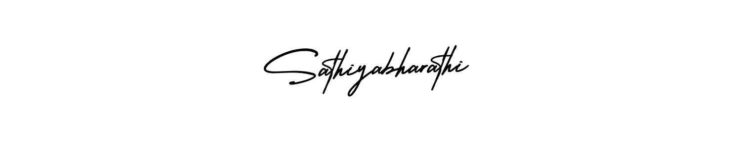 Create a beautiful signature design for name Sathiyabharathi. With this signature (AmerikaSignatureDemo-Regular) fonts, you can make a handwritten signature for free. Sathiyabharathi signature style 3 images and pictures png